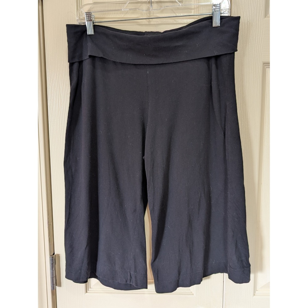 Old Navy Intimates Womens Black Cotton Fold Over Waist Lounge Sleep Gaucho M